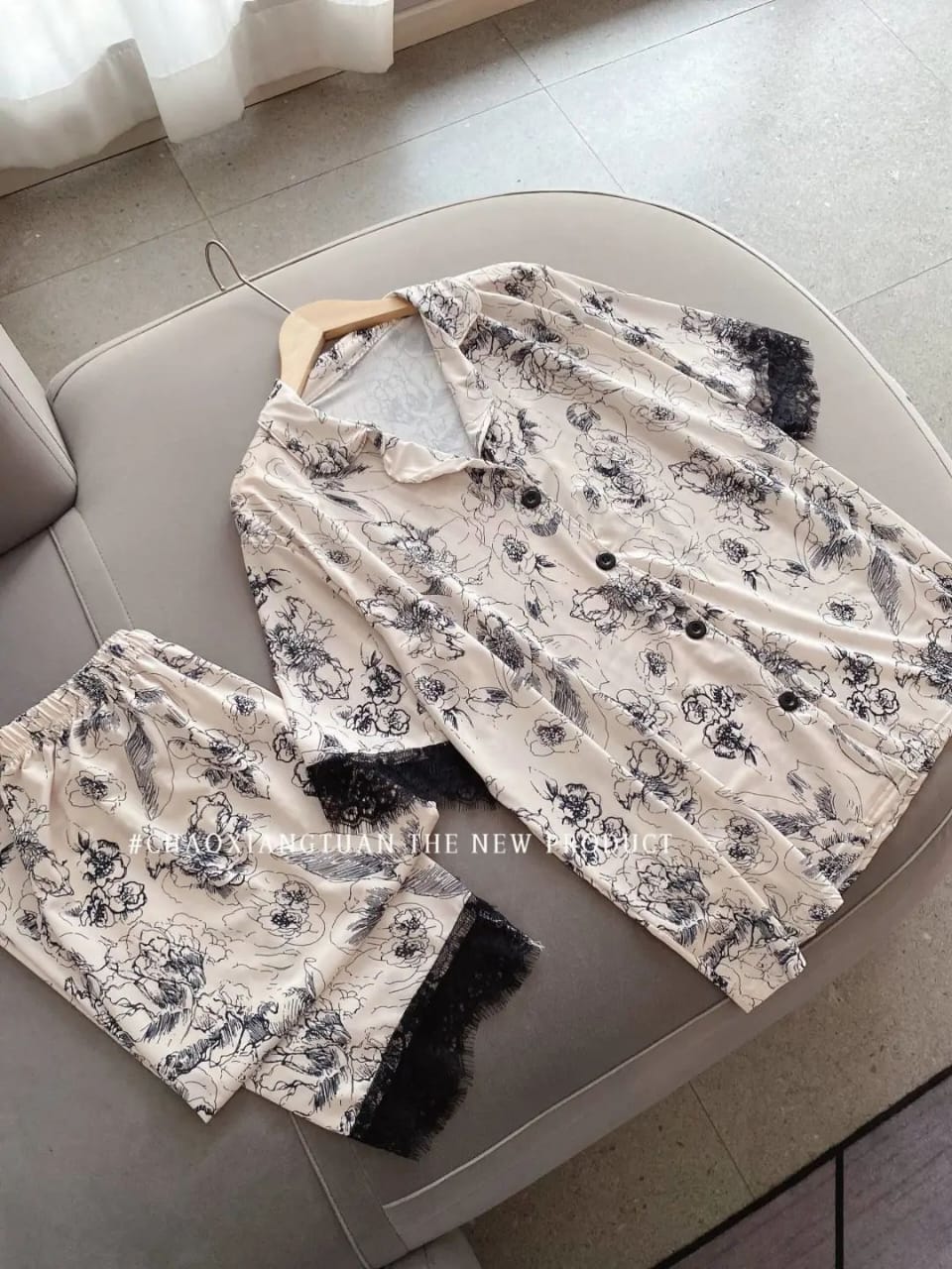 4 Piece Nighty Milky Fabric