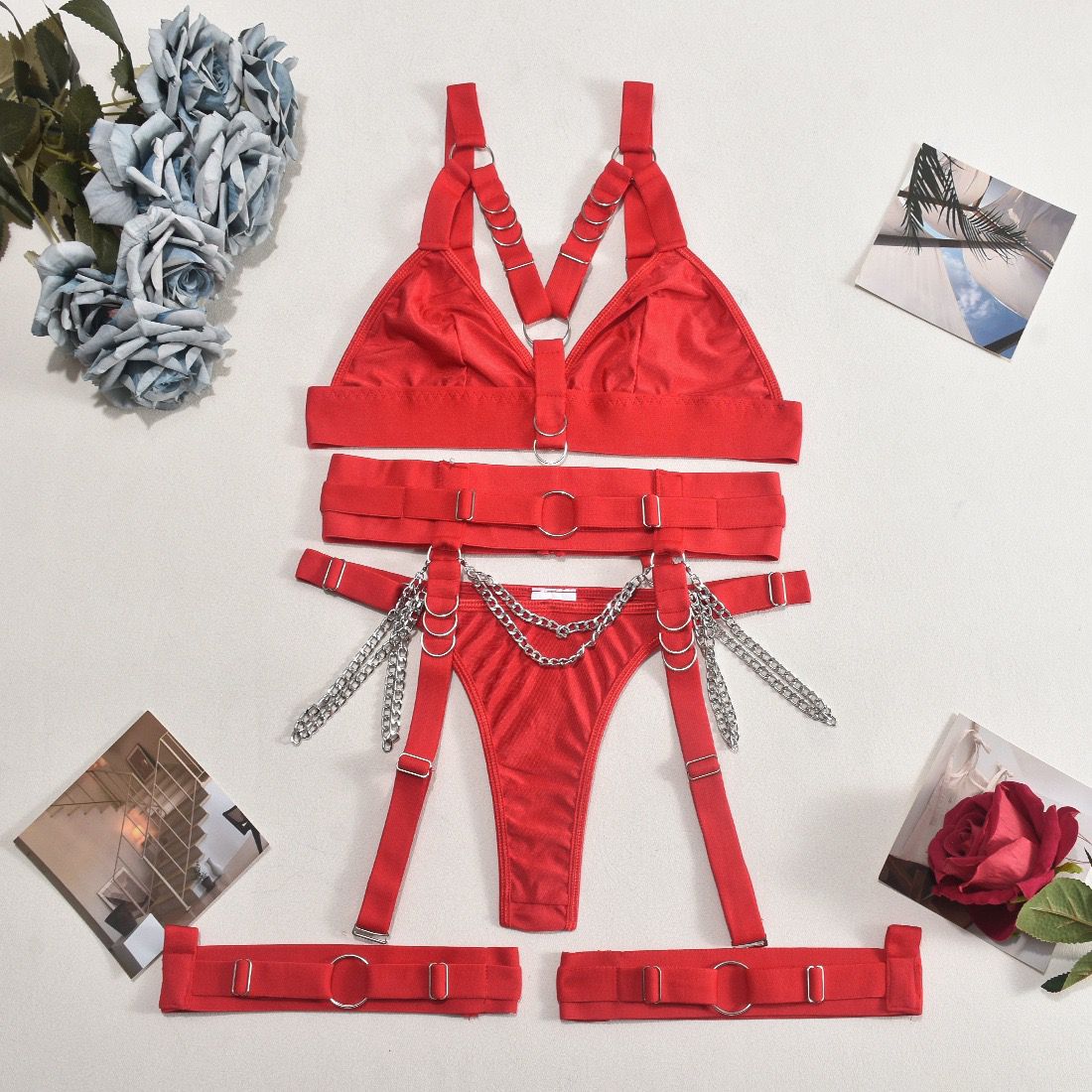 Sexy Lingerie Set For Women With Garter Belt