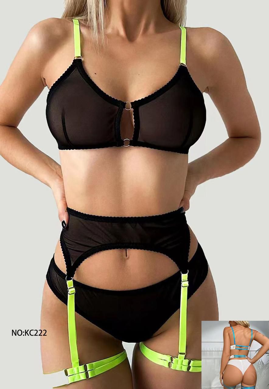 Sheer Temptation Mesh Lingerie Set