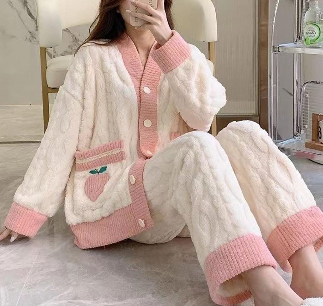 PREMIUM IMPORTED FLEECE WINTER NIGHT SUIT SET