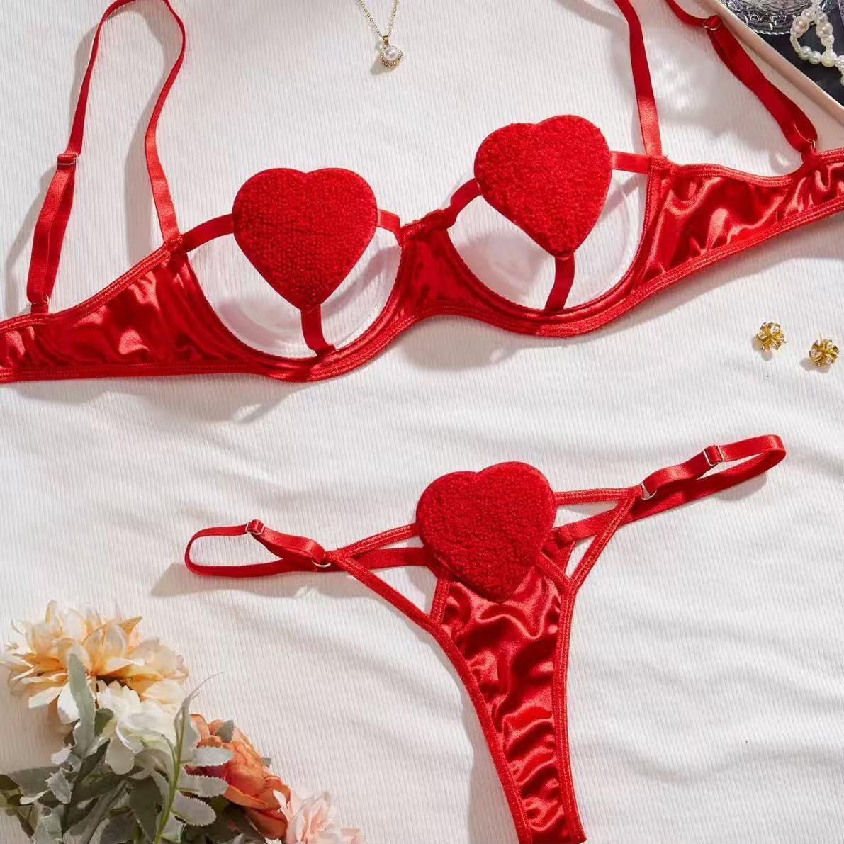 Premium Heart bra set