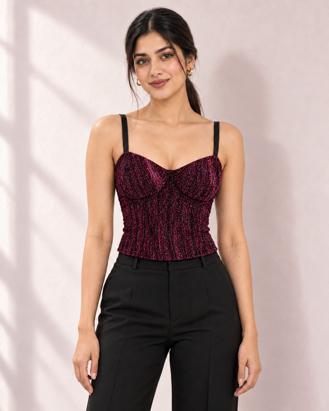Glamorous Shimmer Bustier Camisole Top