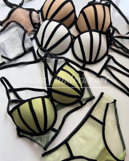 New Arrival Imported Soft Paded Water Melon Bra Set
