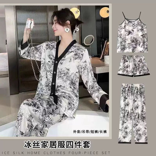 4 Piece Nighty Milky Fabric