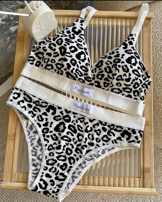Leapord Print Bras Set