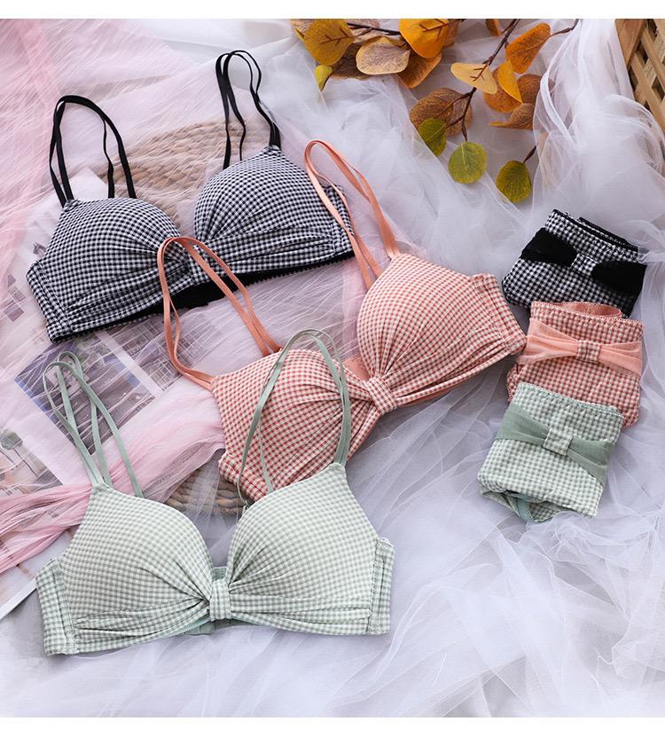 Ginghan Bra Set