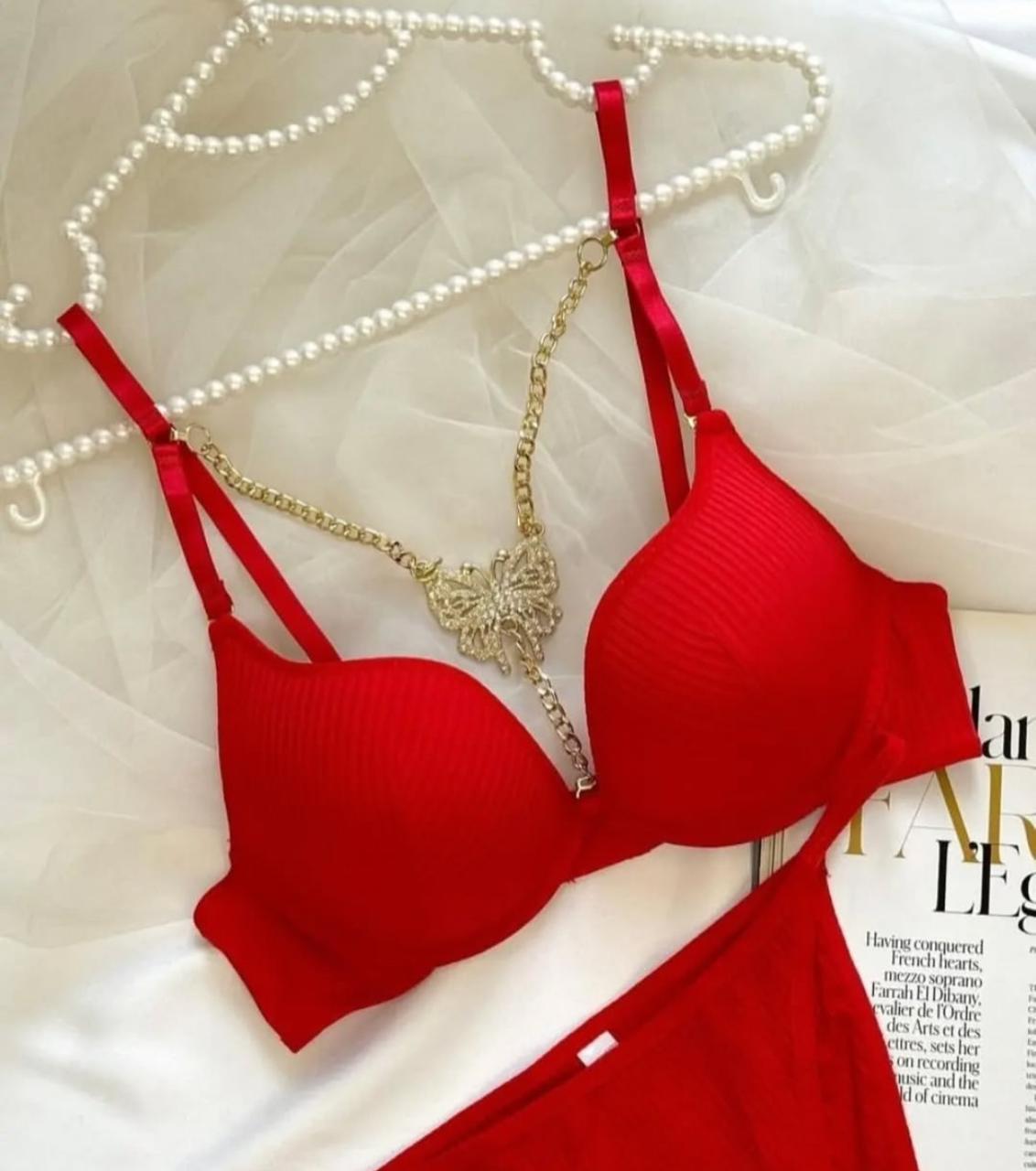Hot Fancy Chain Bra Set
