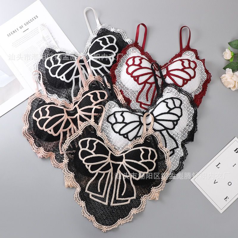 Deep V Lace Bra Crop Top