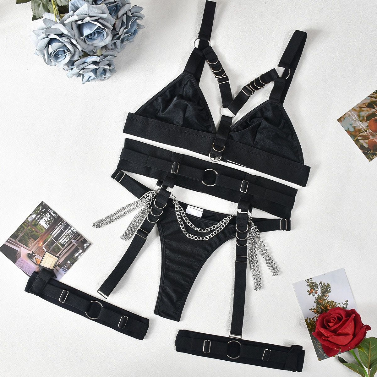 Sexy Lingerie Set For Women With Garter Belt