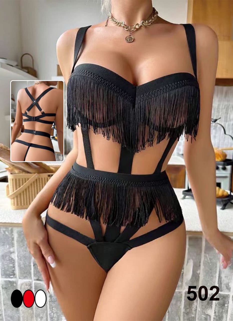 SEXY LINGERIE SET WITH GARTER BELT