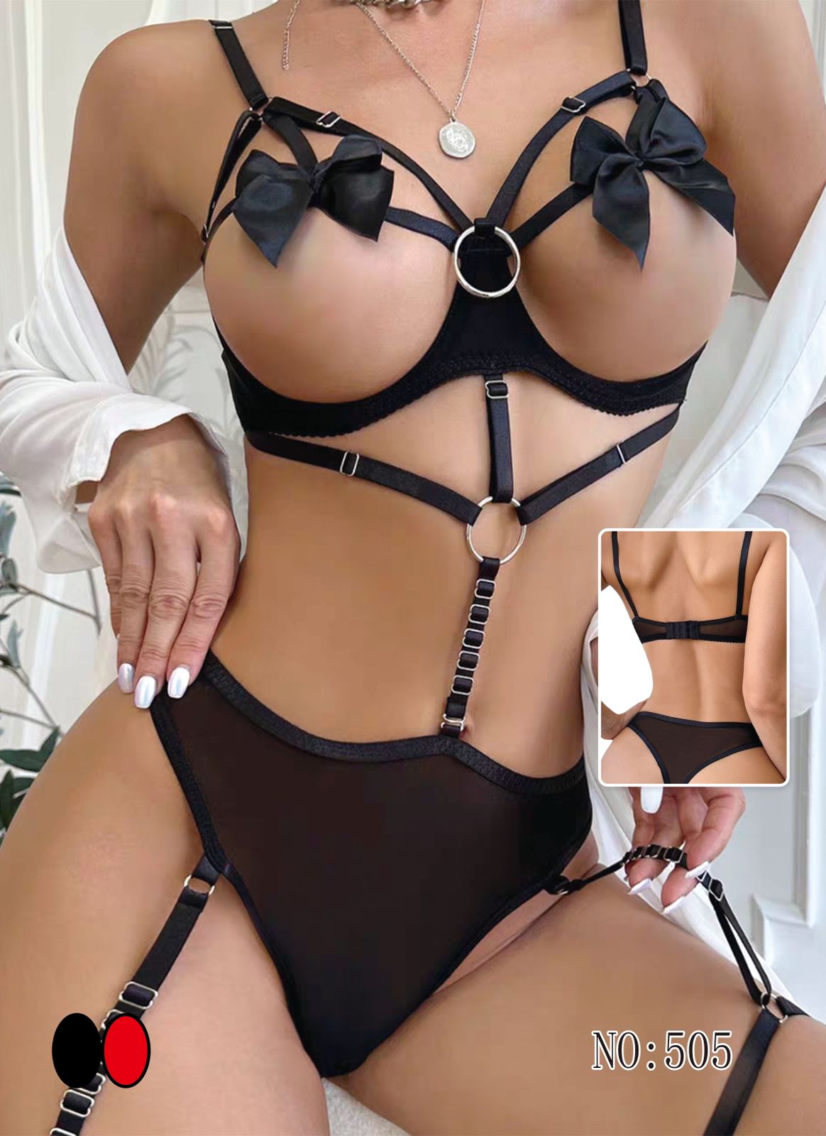 Sexy Lingerie Set With Garder Belt