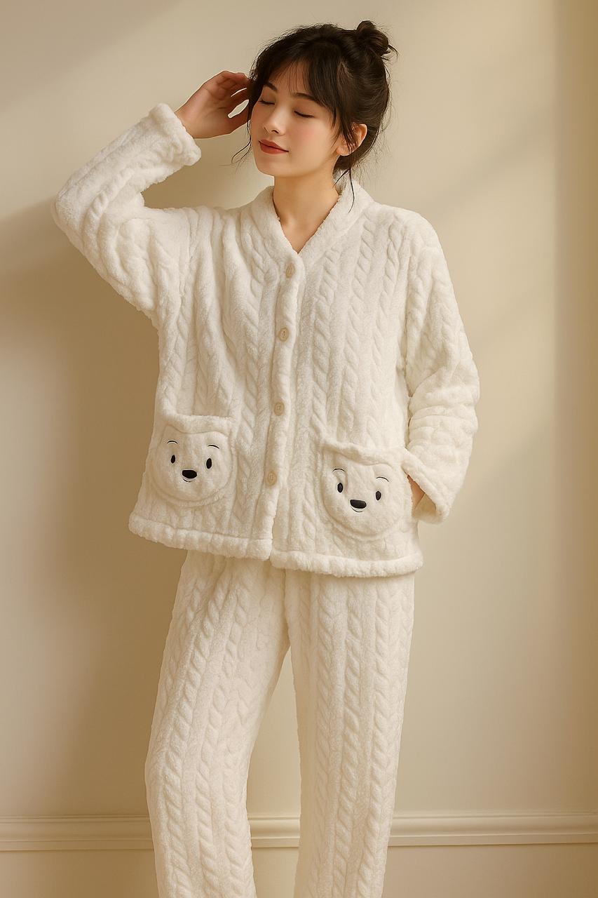 PREMIUM IMPORTED FLEECE WINTER NIGHT SUIT SET