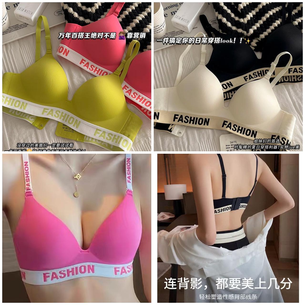 Soft Elastic Fashion Bra Set