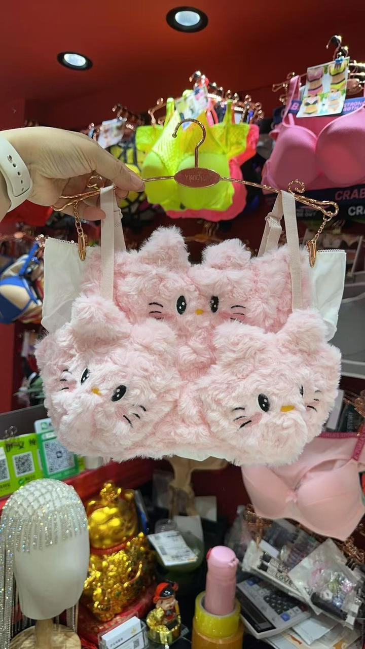 Fluffy Bunny Bra Set
