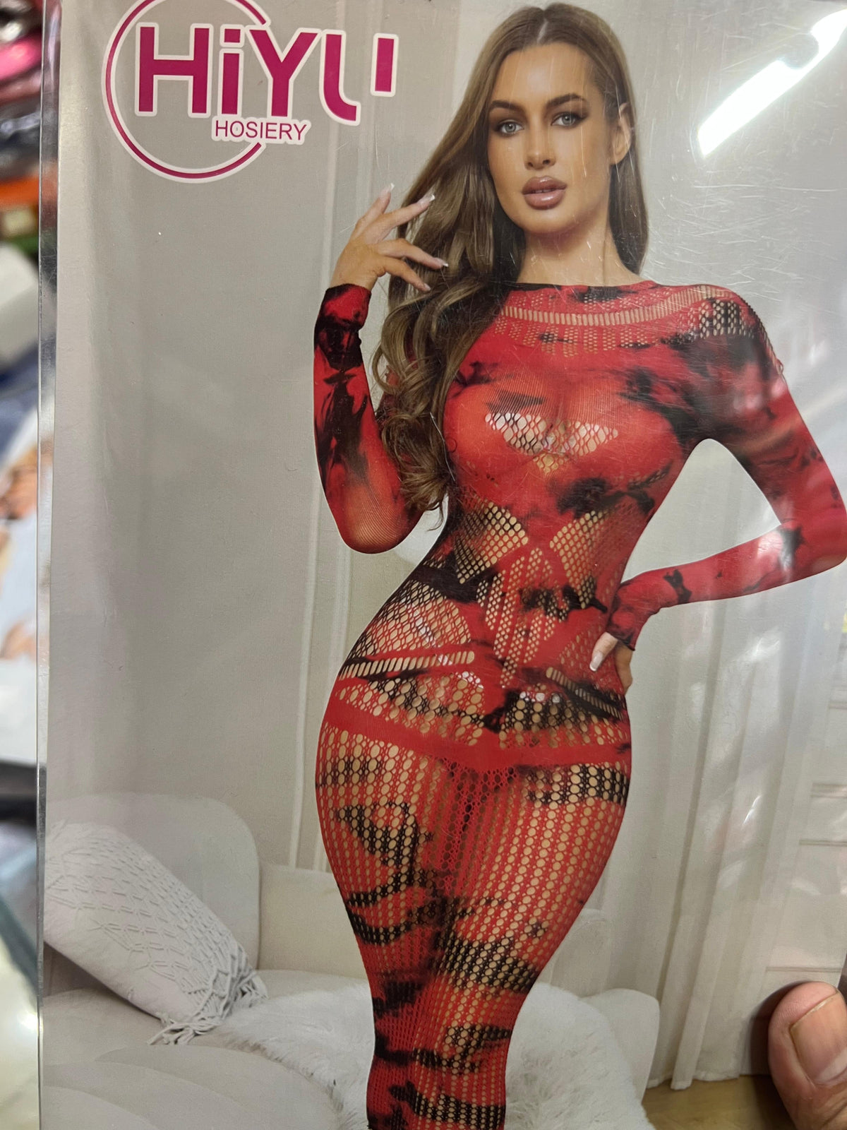 MULTI SHADE RED BODY STOCKING