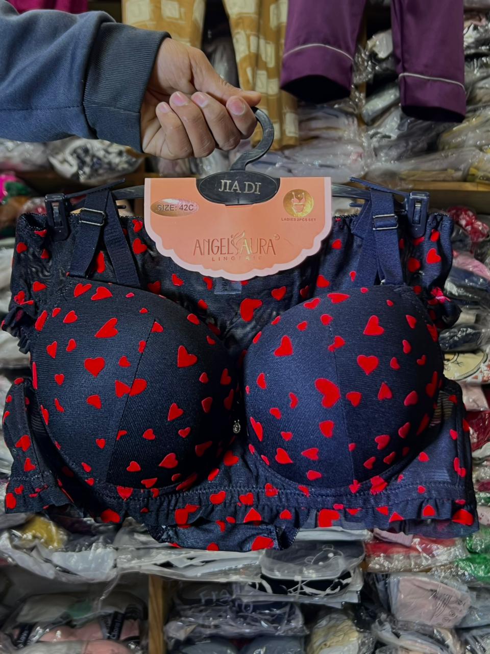 ANGEL AURA BRA SET WITH CUTE HEART