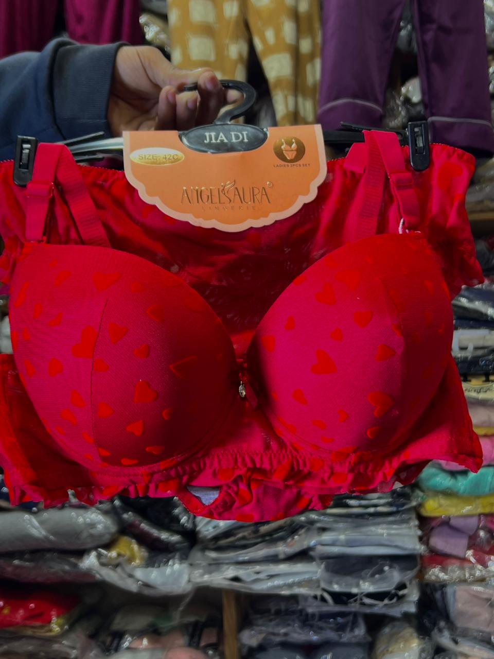 ANGEL AURA BRA SET WITH CUTE HEART