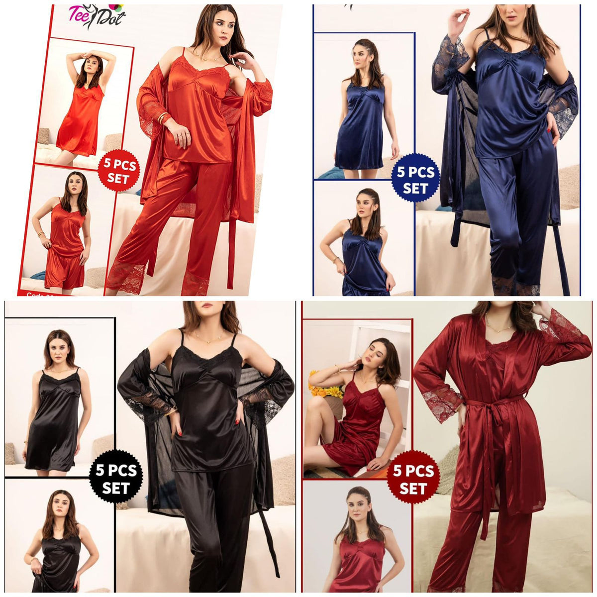 Premium Five Pice Bridal Nighty