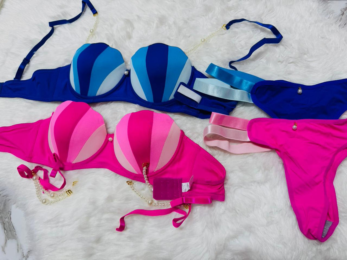 "Ocean Siren" Beaded Shell Bra & Panty Set
