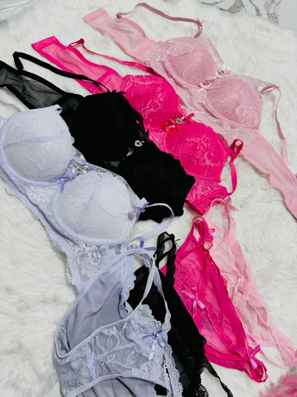 Floral Lace Charm Bra Sets