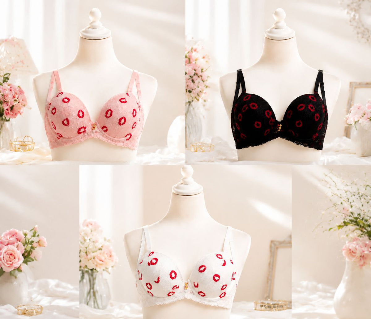 CUTE LIPS ANGEL AURA BRA SETS