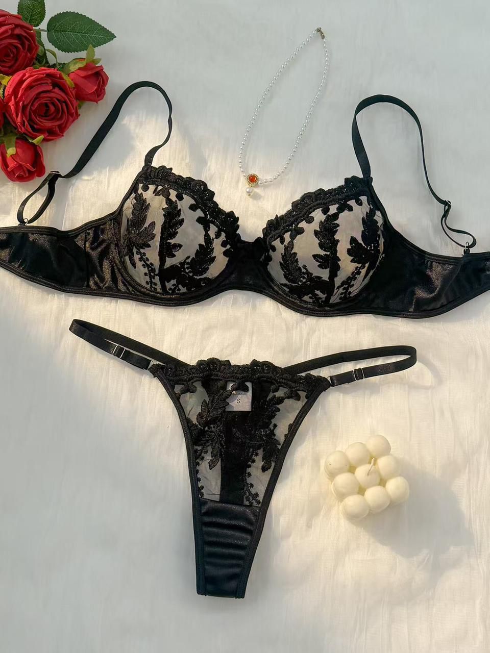 Aurora Luxury Embroidered Lace Bra Set