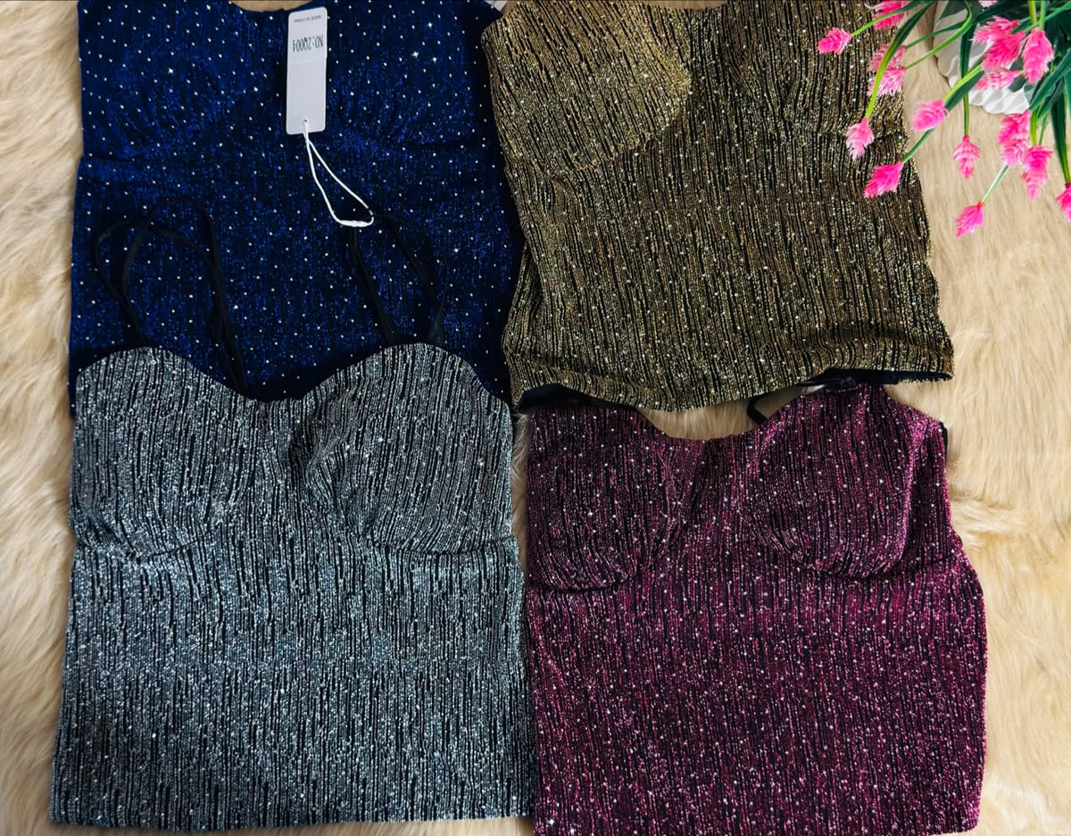 Glamorous Shimmer Bustier Camisole Top