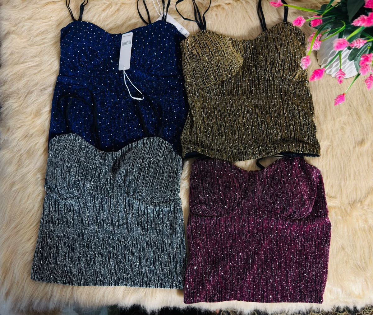 Glamorous Shimmer Bustier Camisole Top
