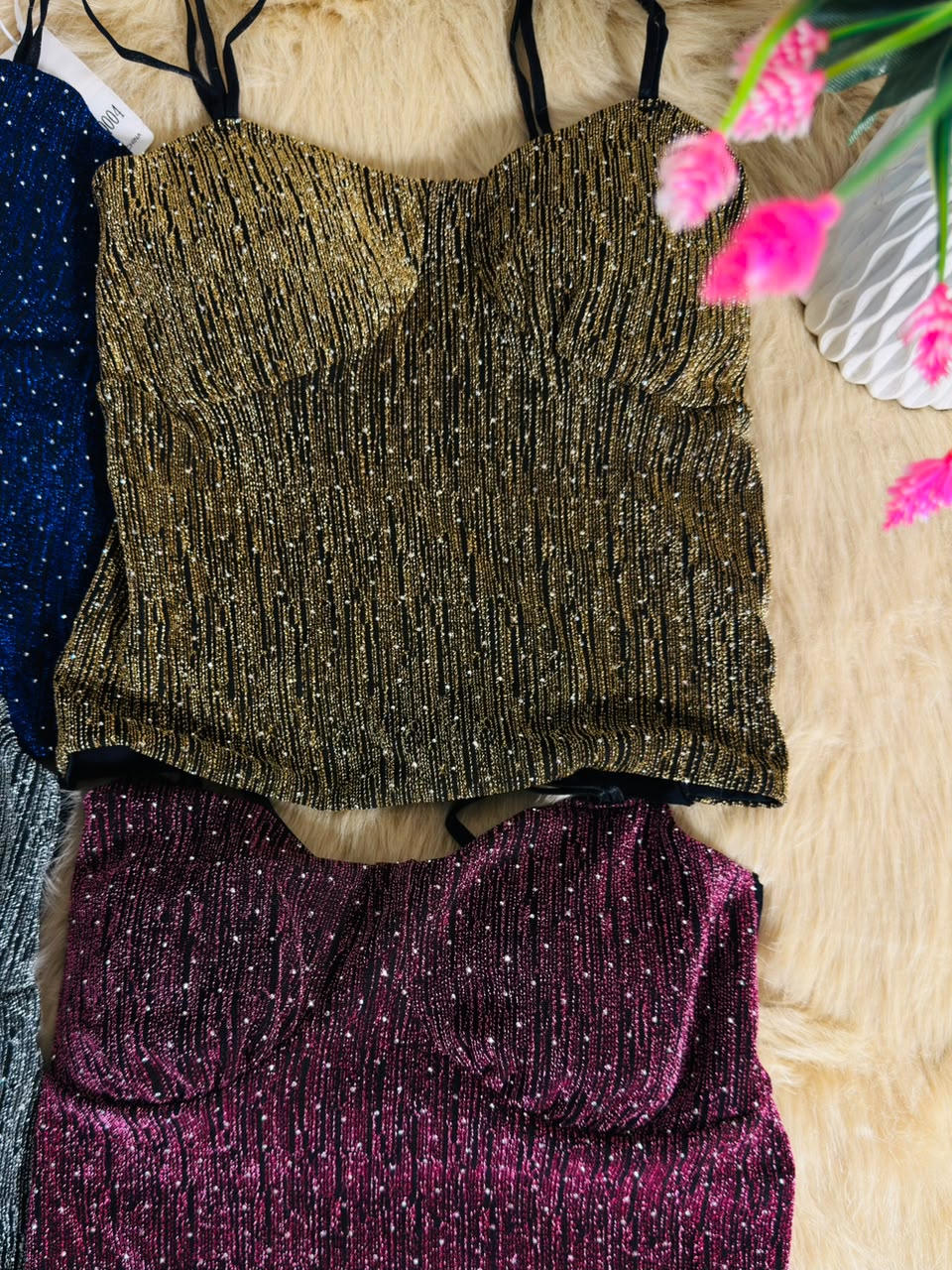Glamorous Shimmer Bustier Camisole Top
