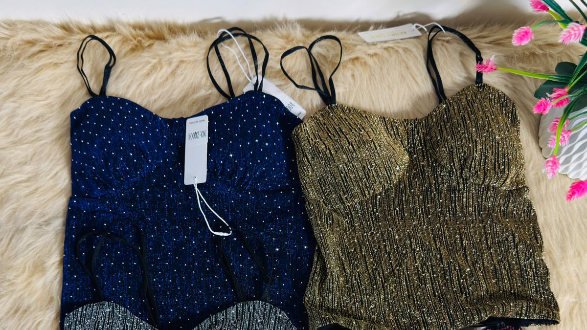 Glamorous Shimmer Bustier Camisole Top