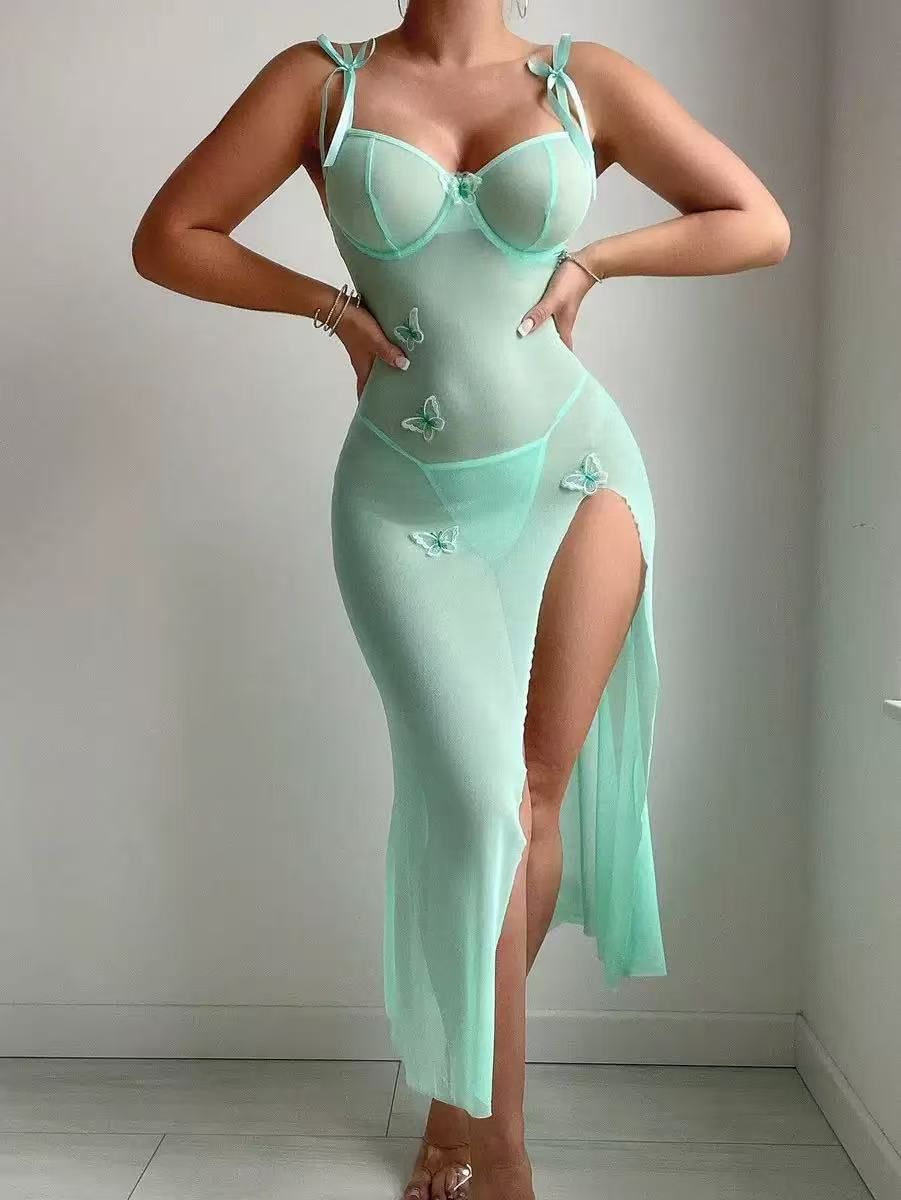 Luxury Sheer Split Skirt Lingerie