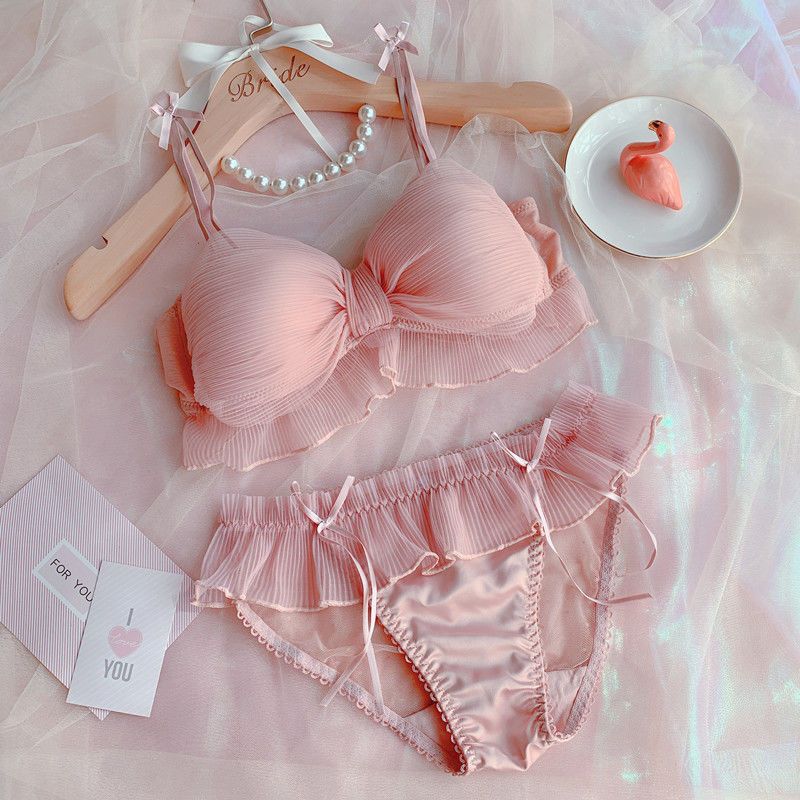 CUTE LACE BOW STYLE BRA SET