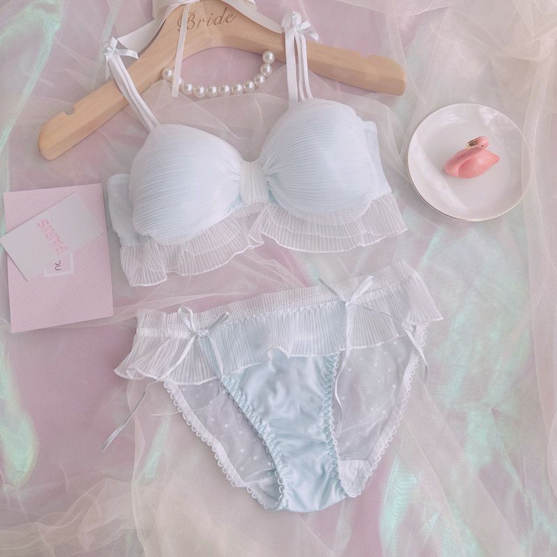 CUTE LACE BOW STYLE BRA SET
