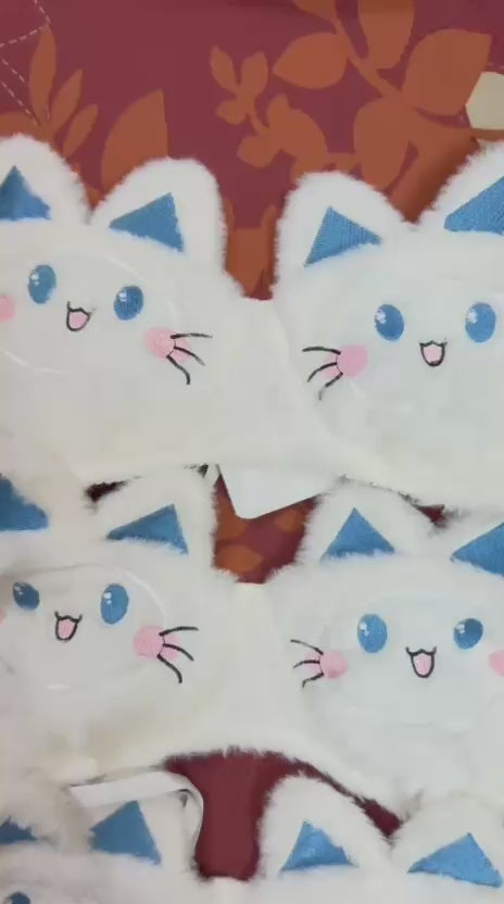 CUTE KITTY FLUFFY BRA SET