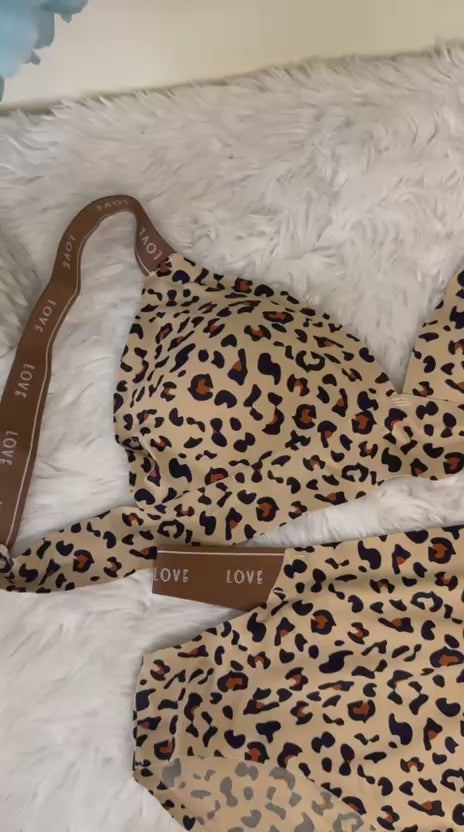 Leopard Love Seamless Bra Set